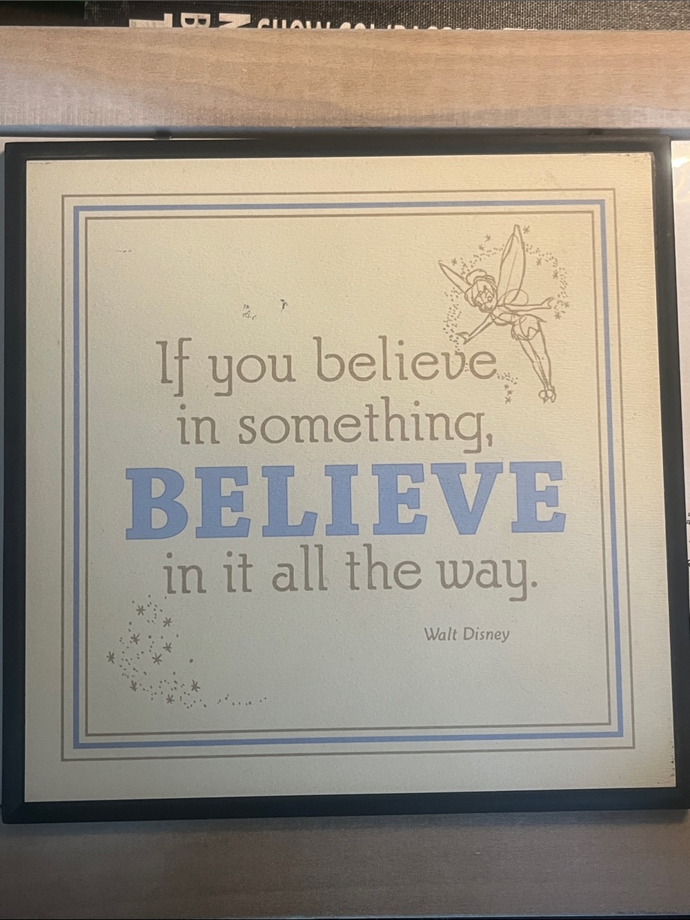 Hallmark Believe Wall Art in Blue and Cream